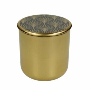 Διακοσμητικό Μεταλλικό Κουτί Art Deco Χρυσό 'Disegni' 9.5x9.5, Β | ZAROS