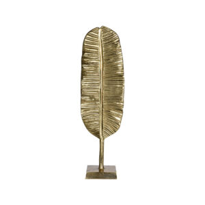 Επιτραπέζιο Διακοσμητικό 'Φτερό' Χρυσό Από Χυτό Αλουμίνιο Σε Βάση Υ55