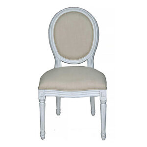 Καρέκλα Louis Warm Grey Με Υφασμάτινο Κάθισμα
