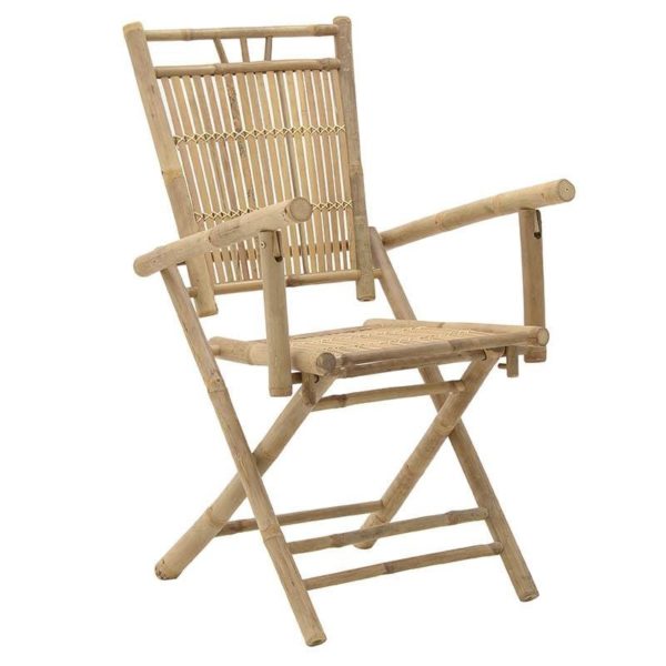 Καρέκλα Πτυσσόμενη Με Μπράτσα Bamboo Natural 