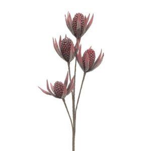 Κλαδί Με Λουλούδια Υφασμάτινα Κόκκινα Υ116