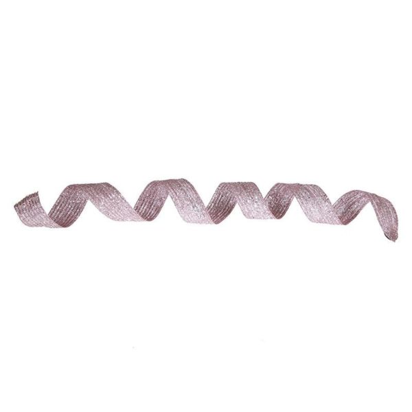 Κορδέλα Υφασμάτινη Spiral Ροζ Glitter Π6 Μ180