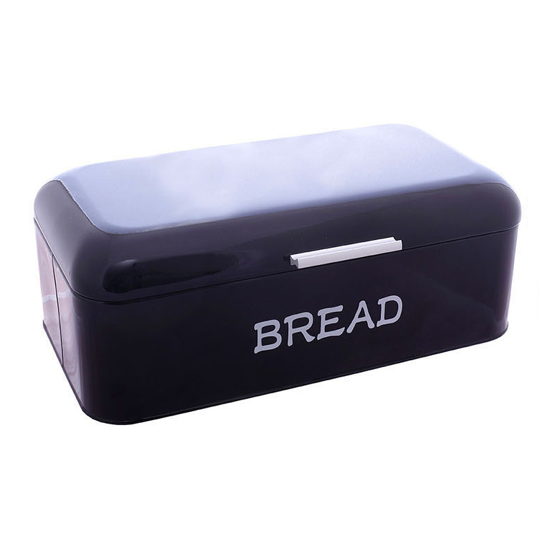 Ψωμιέρα Μεταλλική Μαύρη Retro "Bread" 40x22