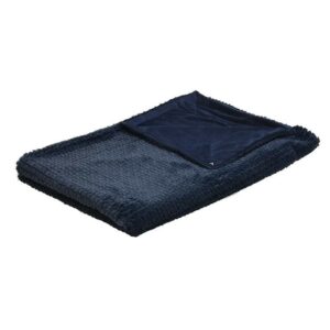 Ριχτάρι Με Υφή Γούνας Μπλε 150x180, Inart