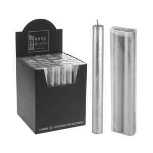 Βιεννέζικο Κερί Rustic Σετ 2 Τεμαχίων, Ασημί