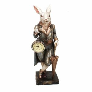 Ζάρος Διακοσμητικός Rabbit Με Ρολόι Και Ομπρέλα Y35