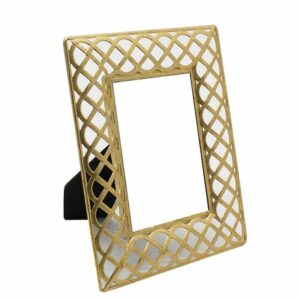 Ζάρος Κορνίζα Μεταλλική Χρύση 'Knitting' Για 10x15