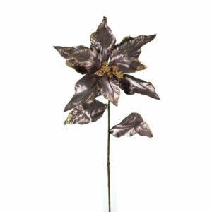 Ζάρος Τεχνητό Λουλούδι Αλεξανδρινό 2φυλλο Μολυβί/ Χρυσό
