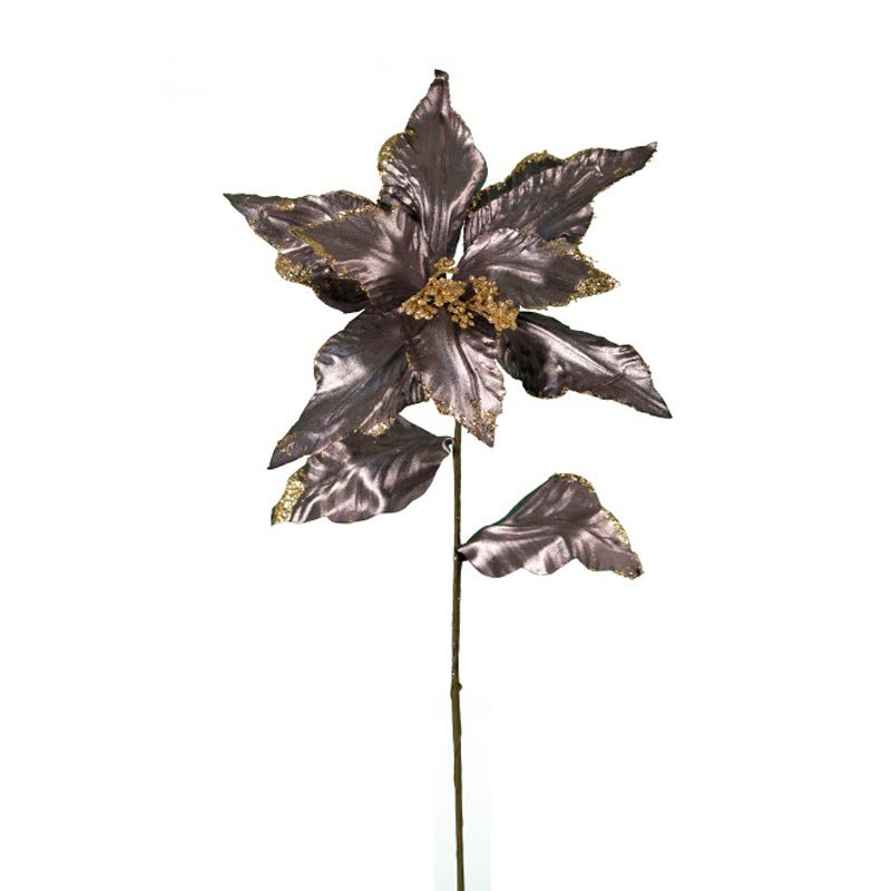 Ζάρος Τεχνητό Λουλούδι Αλεξανδρινό 2φυλλο Μολυβί/ Χρυσό