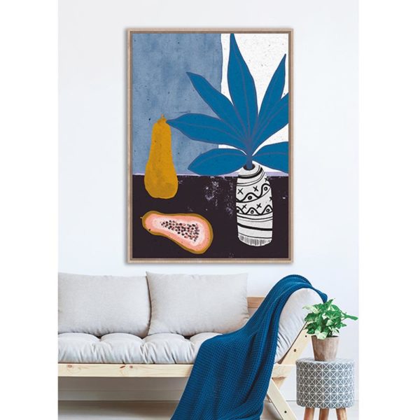 Πίνακας Καμβά Σε Κορνίζα Μπλε 'Pumpkin' 60x90 | ZAROS