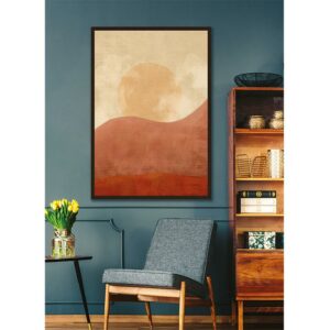 Πίνακας Καμβά Σε Κορνίζα Πορτοκαλί 'Sunset Africa' 60x90 | ZAROS