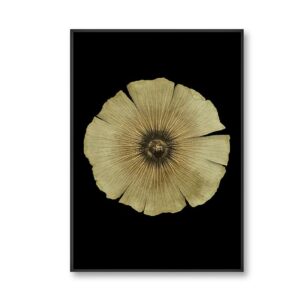 Πίνακας Σε Κορνίζα Μάυρο/ Χρυσό 'Golden Flower' 80x120 | ZAROS