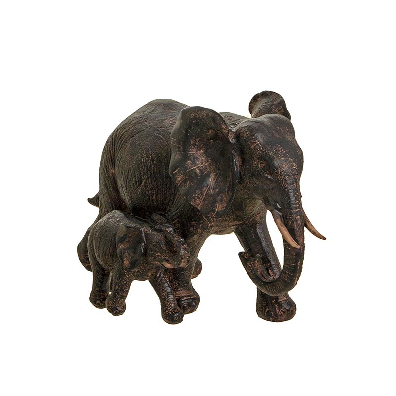 Επιτραπέζιο Διακοσμητικός Ελέφαντας 'Mom 'n' Child' 23x15 | ZAROS