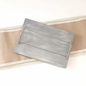 Δίσκος Ξύλινος/ Πλατώ Σερβιρίσματος ''Cottage'' Με Λαβές Από Φυσικό Σχοινί 44.5x32x4.5cm, Neutral Grey