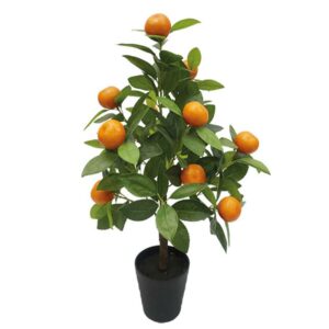 Τεχνητό Δέντρο Πορτοκαλιά Πράσινο/ Πορτοκαλί Real Touch Σε Γλάστρα Υ75