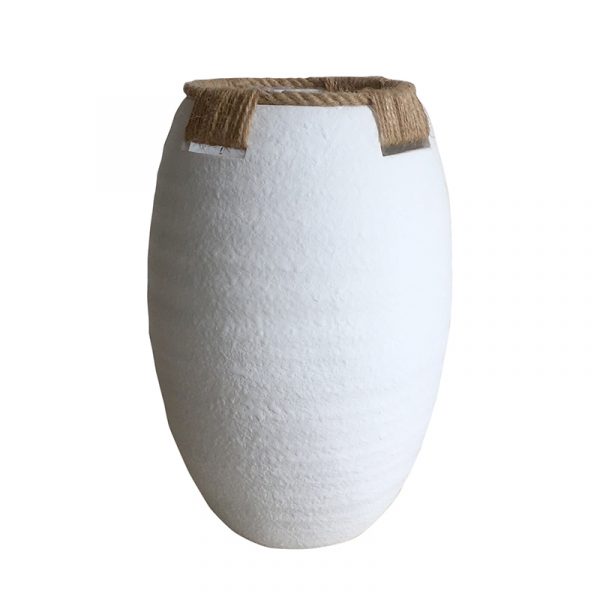 ΒΑΖΟ TERRACOTTA ΛΕΥΚΟ Φ20Χ29