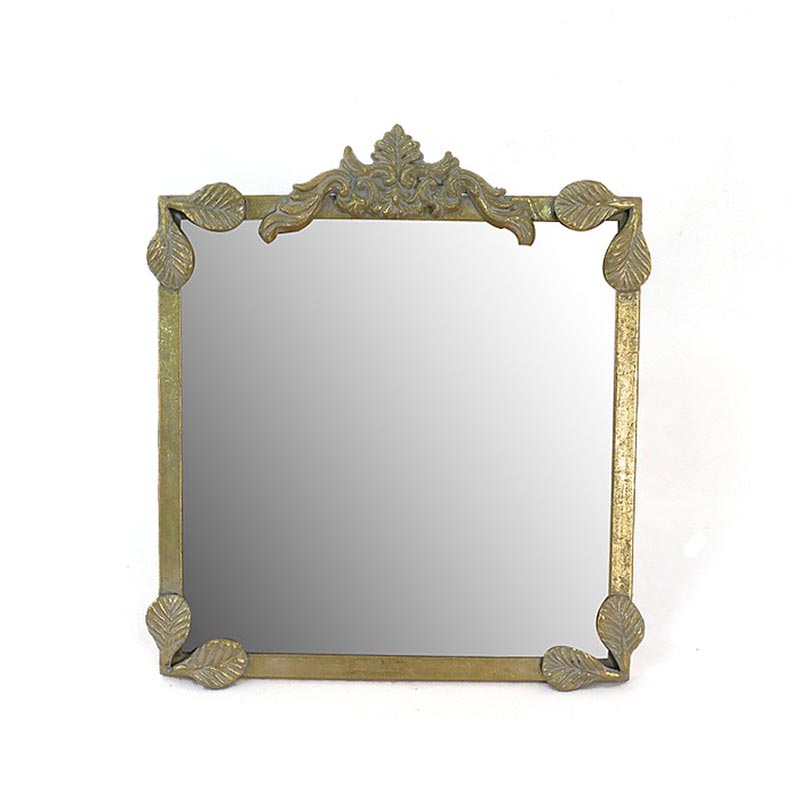 Επιτραπέζιος Καθρέπτης Vintage Χρυσός 31.5x35cm | ZAROS