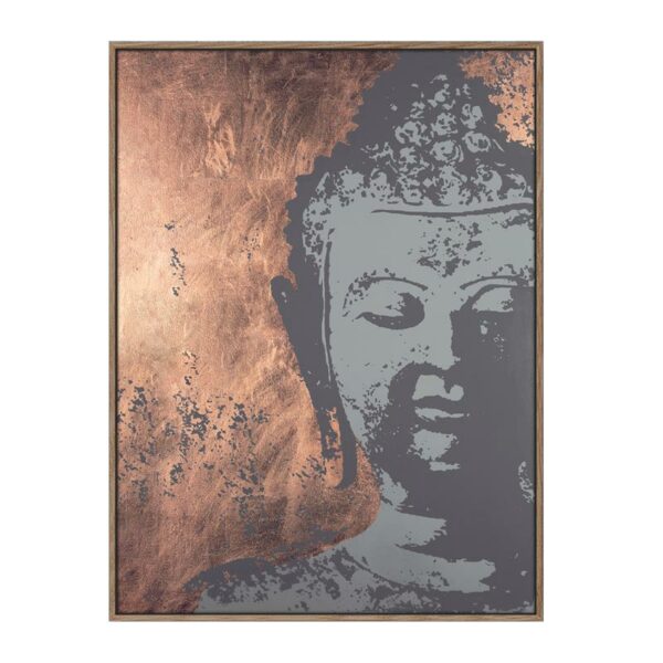 Πίνακας Σε Καμβά Χάλκινος 'Budha' 90x120 | ZAROS
