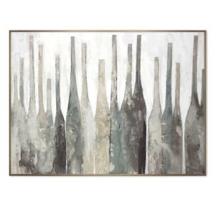 Πίνακας Σε Καμβά Γκρι 'Shades Of Bottles' 100x70 | ZAROS