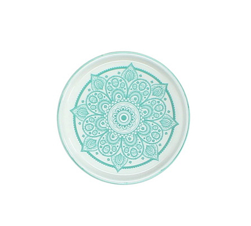 Στρογγυλό σουβέρ πορσελάνη σχ.Mandala βεραμάν 11,5cm