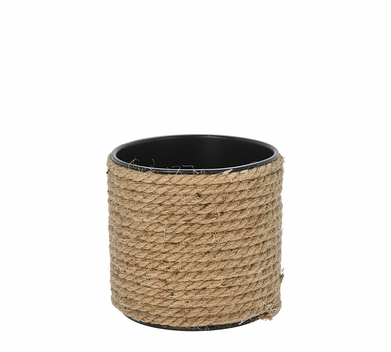 Κασπώ μεταλλικο με επένδυση από σχοινί,12x12cm