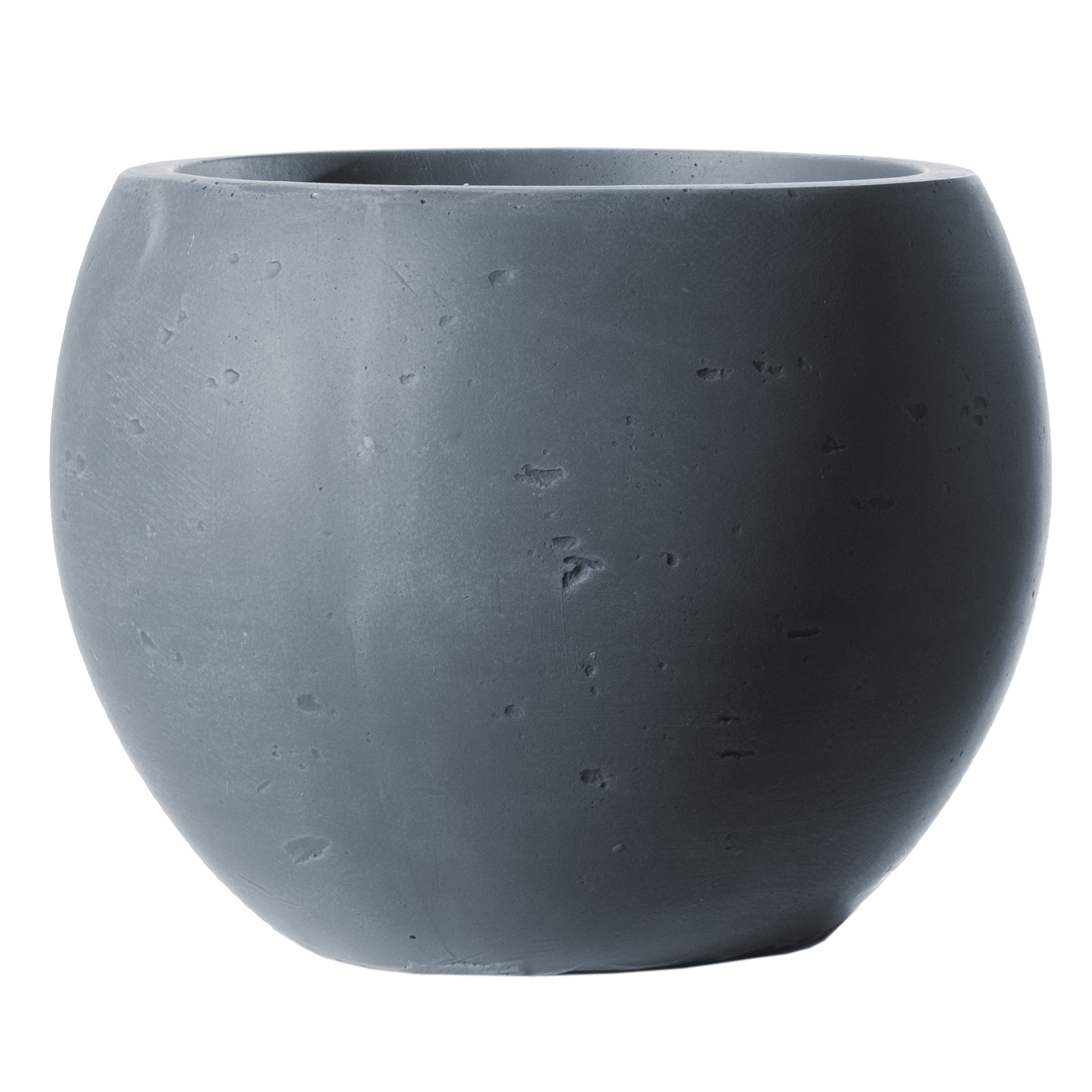 Supergreens Γλάστρα Πήλινη Στρογγυλή "Rocky" Γκρι 55x55x39 εκ.