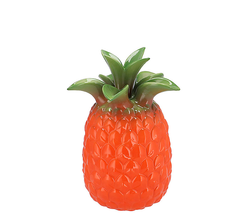 Βάζο σχ.ανανάς σε πορτοκαλί χρ.,18cm