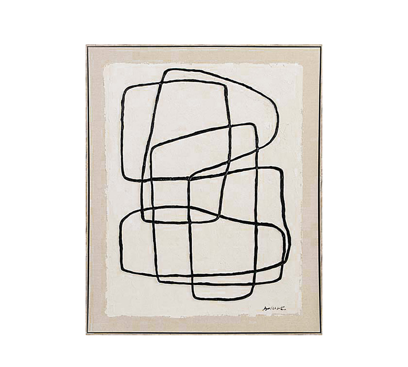 Χειροποίητος πίνακας με γραμμικό σχ.,60x80cm