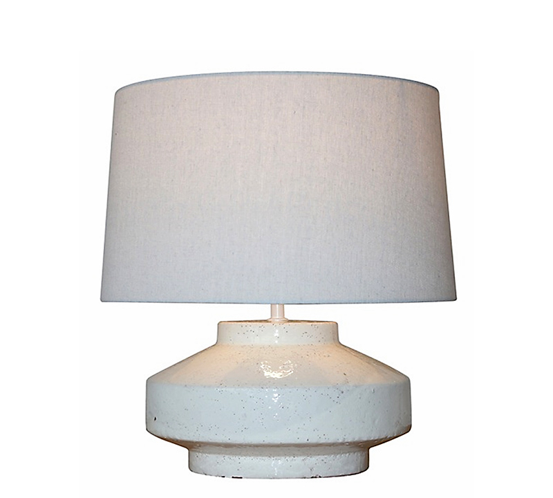 Επιτραπέζιο φωτιστικό terracotta λευκό,Υ45.5cm