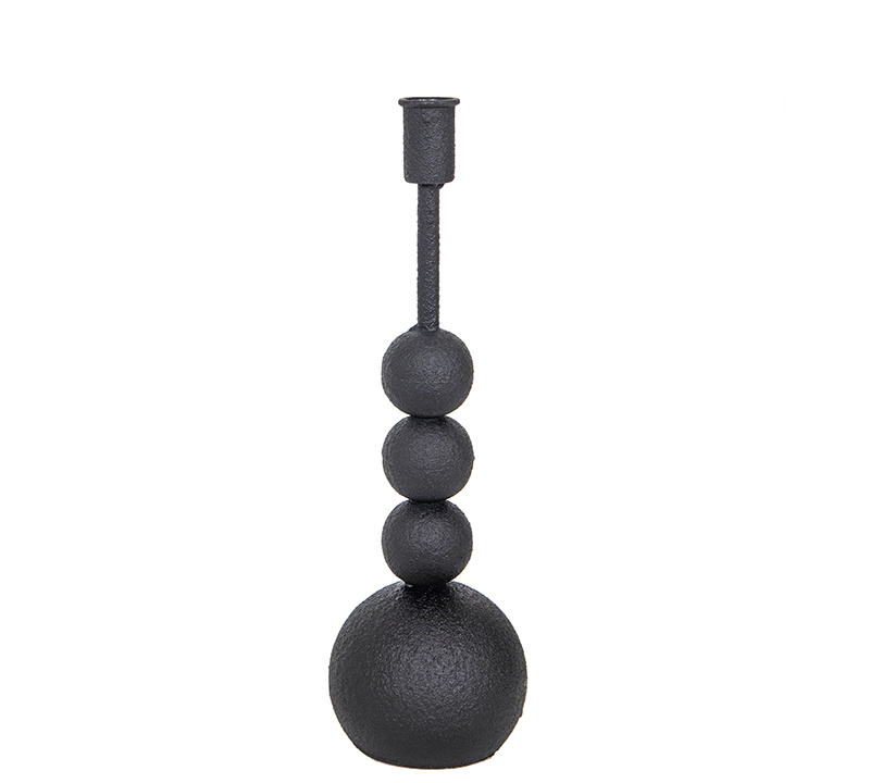 Μεταλλικό κηροπήγiο "Venus" sandy μαύρο,25cm