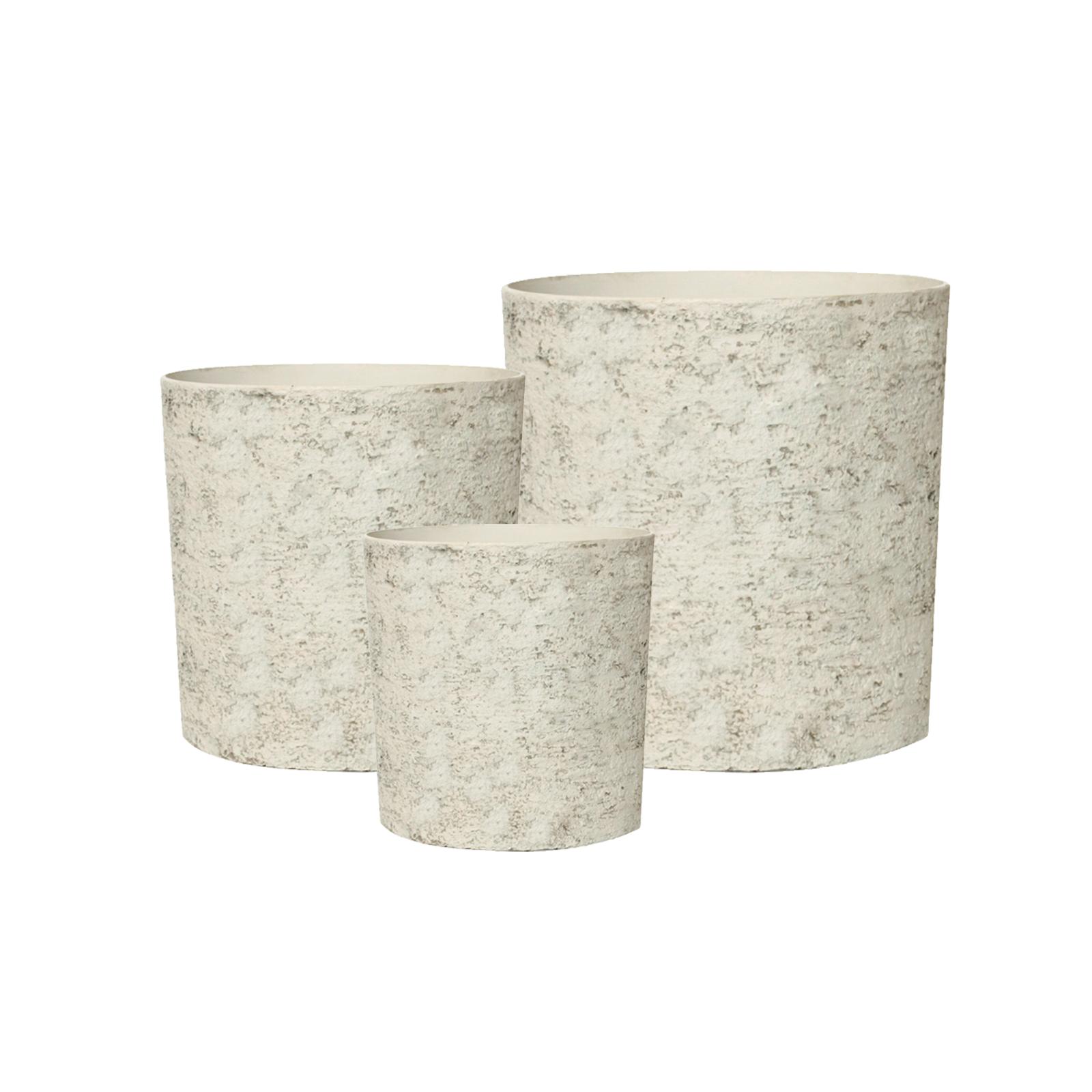 Supergreens Γλάστρα Ρητίνης Κάθετη "Ivory Rise" Εκρού L 43x43x43 εκ.