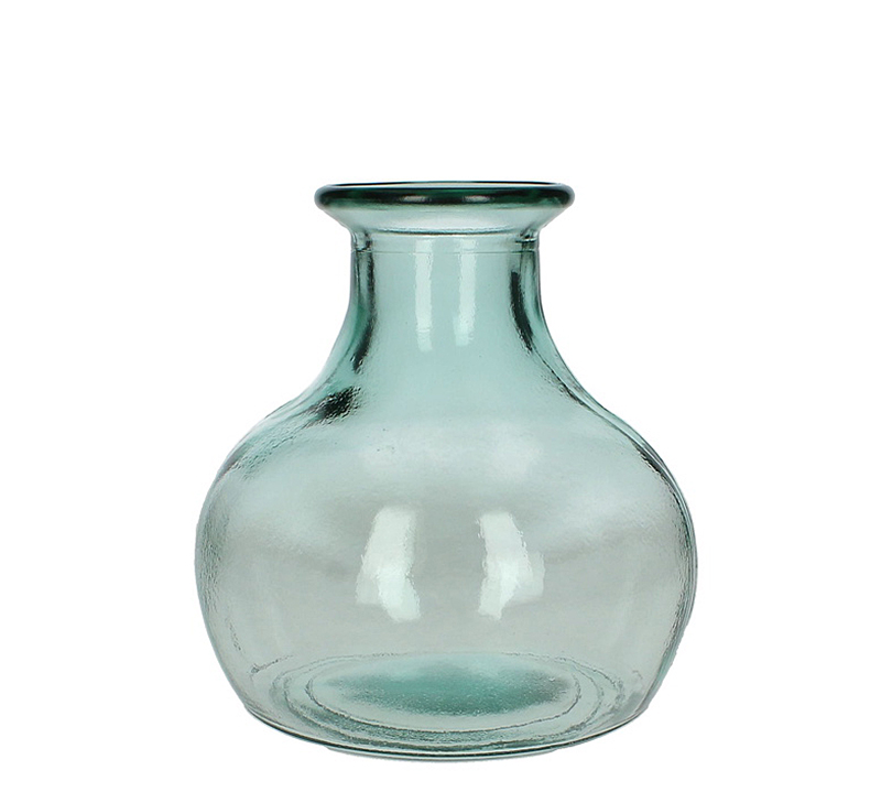 Βάζο ανακυκλωμένο γυαλί, διάφανο,21cm